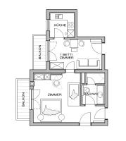 Plan piętra w obiekcie Sonnblick Apartments und Zimmer - Nationalpark Sommercard inklusive