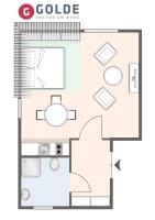 Půdorys ubytování Beach Lodge Beach Lodge Appartement 8
