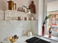 Kuchyň nebo kuchyňský kout v ubytování Apartament Na Krzywym Kole