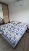 Posteľ alebo postele v izbe v ubytovaní Wake domek Blue House Januszkowice