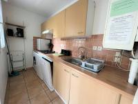a small kitchen with a sink and a dishwasher at Appartement Cambo-les-Bains, 2 pièces, 2 personnes - FR-1-495-57 in Cambo-les-Bains