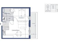 Floor plan ng Appartement Les Avanchers-Valmorel, 2 pi&egrave;ces, 4 personnes - FR-1-291-860