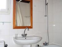 a white bathroom with a sink and a mirror at Chalet Bolquère-Pyrénées 2000, 3 pièces, 7 personnes - FR-1-592-27 in Bolquere Pyrenees 2000