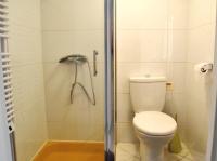 a bathroom with a toilet and a shower at Pavillon de 4 couchages, très calme, proche centre ville in Albi