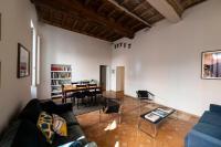 A seating area at Artsy and elegant apartment near Pantheon