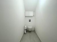 a white bathroom with a toilet in a white wall at Chalet Puy-Saint-Pierre, 4 pièces, 8 personnes - FR-1-330C-136 in Puy-Saint-Pierre