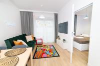 Posteľ alebo postele v izbe v ubytovaní FALKA Apartament Jastrzębia Góra