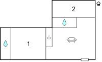 The floor plan of Vista Piscina