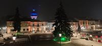 Výhľad na mesto Krosno alebo výhľad na mesto priamo z apartmánového hotela