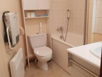 a bathroom with a toilet and a shower and a sink at Appartement Cauterets, 2 pièces, 4 personnes - FR-1-234-299 in Cauterets