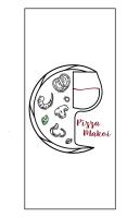 a drawing of a pizza maker with food on it at Casa Makoi in Tamanique