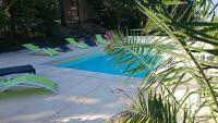 Bazén v ubytovaní Le Dourmidou - Gite avec piscine, au pied du Luberon alebo v jeho blízkosti