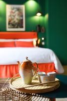Łóżko lub łóżka w pokoju w obiekcie Appartement Bollyroom - Plage 50m - Rue gratuite