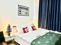 Postel nebo postele na pokoji v ubytování VIT Apartment - Free Parking - O2 Arena