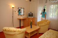 A television and/or entertainment centre at Solar Club Apartman Sopron