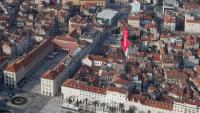 Nespecifikovaný výhled na destinaci Split nebo výhled na město při pohledu z apartmánu