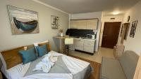 Kuchyň nebo kuchyňský kout v ubytování SUMMER BREEZE 506 Private Studio SUNNY BEACH