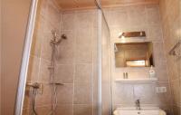 a bathroom with a shower and a sink at Lovely Home In Dalaas With Kitchen in Dalaas