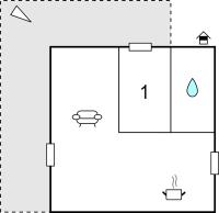 a diagram of a bathroom with a shower at Amazing Apartment In Saint Cyprien Plage With Wifi in Saint-Cyprien-Plage