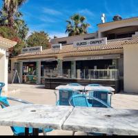 Balkón alebo terasa v ubytovaní Charmant mobilhome camping Les Sables d'Or 4 étoiles