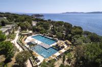 an aerial view of a resort with a swimming pool at Belambra Clubs Presqu&#39;île De Giens - les Criques in Hyères