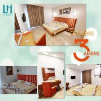 Postel nebo postele na pokoji v ubytování Larimar Hôtel Sfax