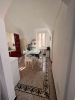 A kitchen or kitchenette at Sea View, in the old town Santo Stefano Al Mare