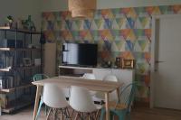 Televízia a/alebo spoločenská miestnosť v ubytovaní Bonito apartamento en el casco antiguo
