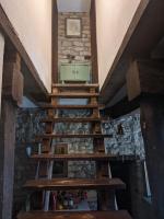 The floor plan of Country old stone house immerse in nature