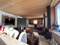 Televízia a/alebo spoločenská miestnosť v ubytovaní Alpenrose Boutique Chalet Gretl