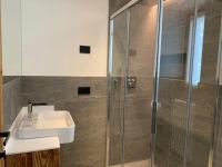 A bathroom at Casa Angelinat