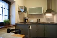 Kuchyň nebo kuchyňský kout v ubytování Apartmány Cestář Boží Dar