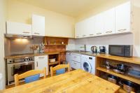 Kuchyň nebo kuchyňský kout v ubytování Apartmány Petra