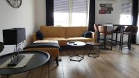 Televízia a/alebo spoločenská miestnosť v ubytovaní Skyloft Zagreb