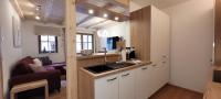 A kitchen or kitchenette at Hochalmbahnen Chalets Rauris 1-20 WE1, Maislaufeldweg 1r EG