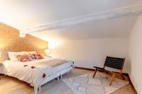 Posteľ alebo postele v izbe v ubytovaní La Villa les lauriers, 150 m de la mer, Grimaud, golfe de St Tropez
