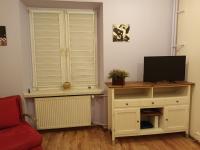 Televízia a/alebo spoločenská miestnosť v ubytovaní Apartament Eliot