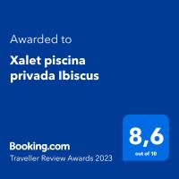 Certifikát, hodnocení, plakát nebo jiný dokument vystavený v ubytování Xalet piscina privada Ibiscus