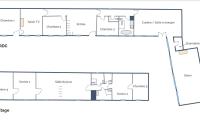 Plán poschodí v ubytovaní Longère rénovée avec piscine