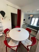 Posteľ alebo postele v izbe v ubytovaní Blue Art Apartment