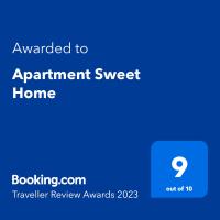 Certifikát, hodnocení, plakát nebo jiný dokument vystavený v ubytování Apartment Sweet Home