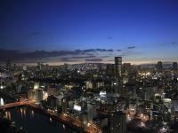 ホテルから撮影された、または一般的な大阪市の景色