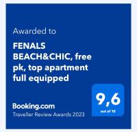 Certifikát, hodnocení, plakát nebo jiný dokument vystavený v ubytování SeaHomes Vacations, FENALS BEACH&CHIC, pk, top apartment full equipped