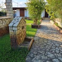 A garden outside Silver Cape Raches on the sea