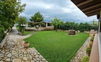 A garden outside Silver Cape Raches on the sea
