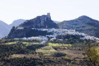 a view of a town on a mountain at Hotel Tugasa Arco de la Villa in Zahara de la Sierra