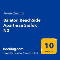 Certifikát, ocenenie alebo iný dokument vystavený v ubytovaní Balaton BeachSide Apartman Siófok N2