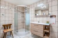 a bathroom with a shower and a sink at Maison de 3 chambres avec jardin clos et wifi a Dabo in Dabo