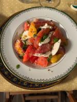 a bowl of food on a plate on a table at Casa Mia in Néfiach
