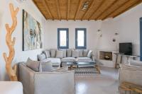 A seating area at Lkm 4 Bed Villa Air Panormos Mykonos